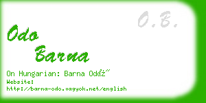 odo barna business card